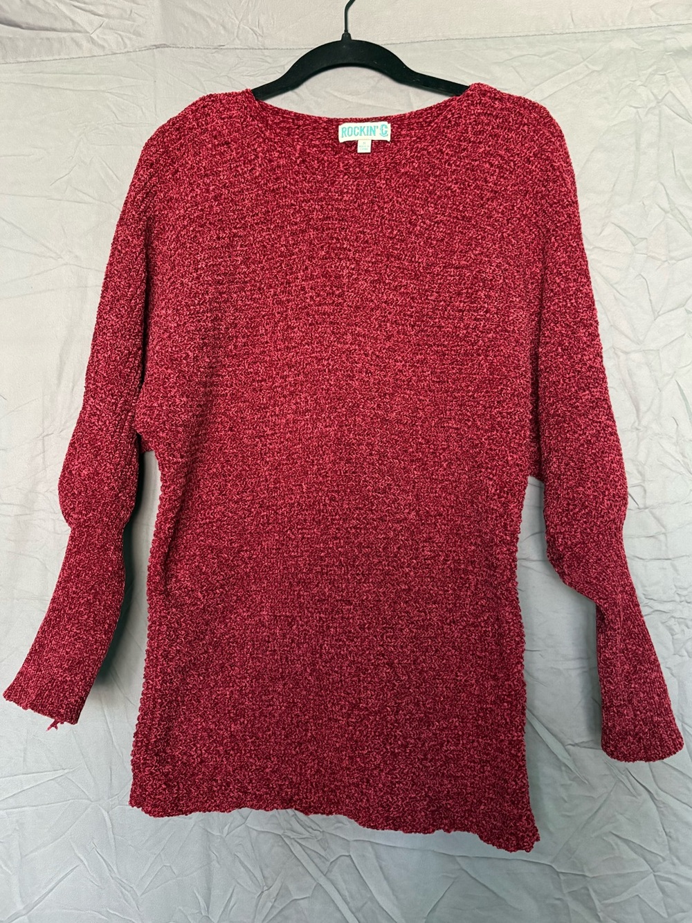 Rockin' C Women's Red Scoop-Neck Sweater